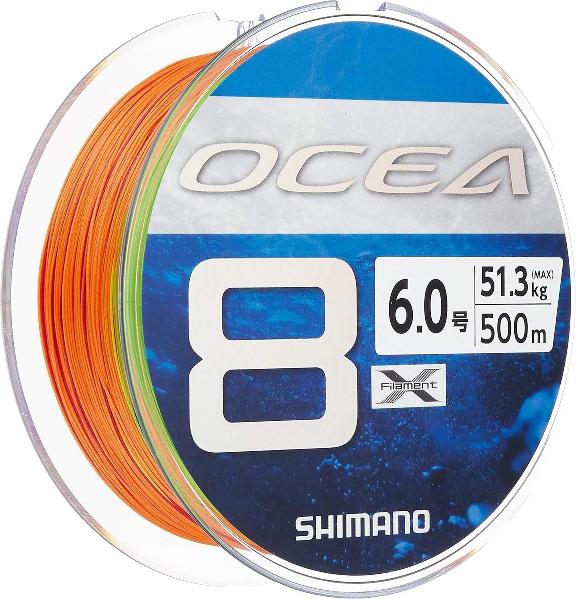 Shimano OCEA 8 LD-A91S 500m #6 PE 8 Braid Line 10m x 5 color PE
