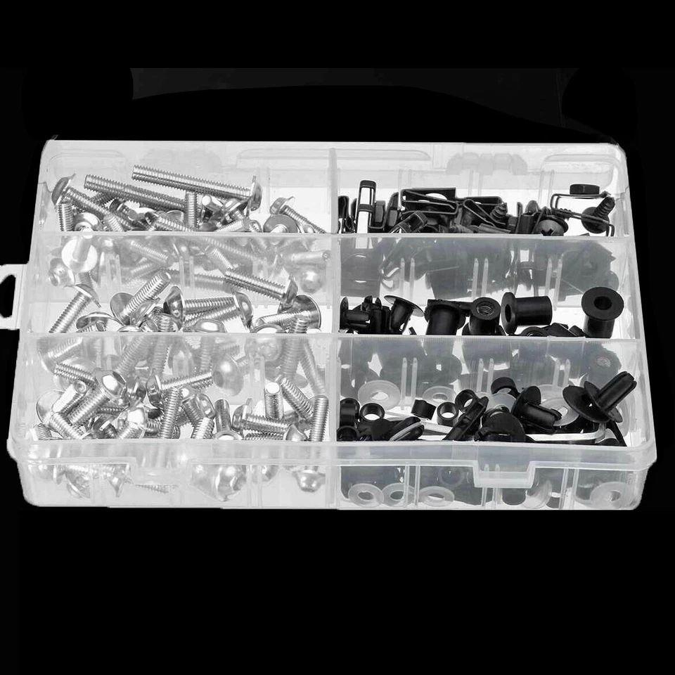 223 pcs Fit For Yamaha Motorcycle White Complete Fairing Screws Nut Bolts Kit - Image 4 of 4
