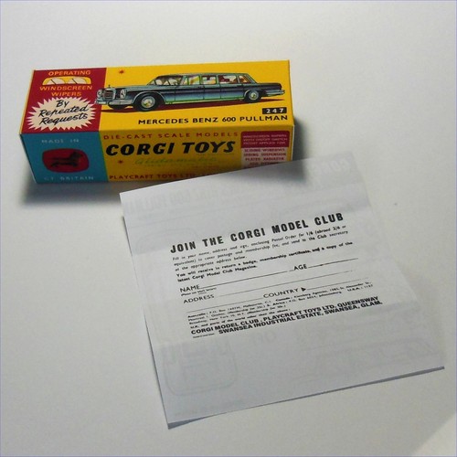 Corgi Toys 247 Mercedes Benz 600 Pullman Repro Box - Picture 4 of 6
