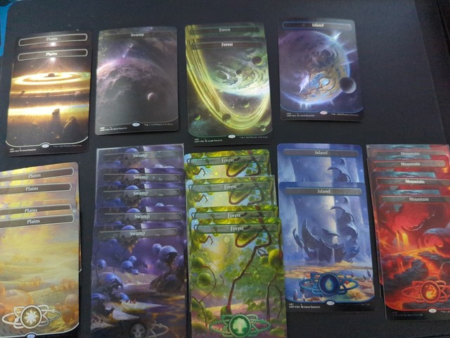 Magic The Gathering Galaxy Foil Land Lot Swamp Plains Forest Island Mountain 25 Magic The Gathering Galaxy Foil Land Lot Swamp Plains Forest Island Mountain 25