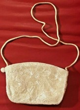 Lord Taylor evening bag beaded white beads clutch tradesy