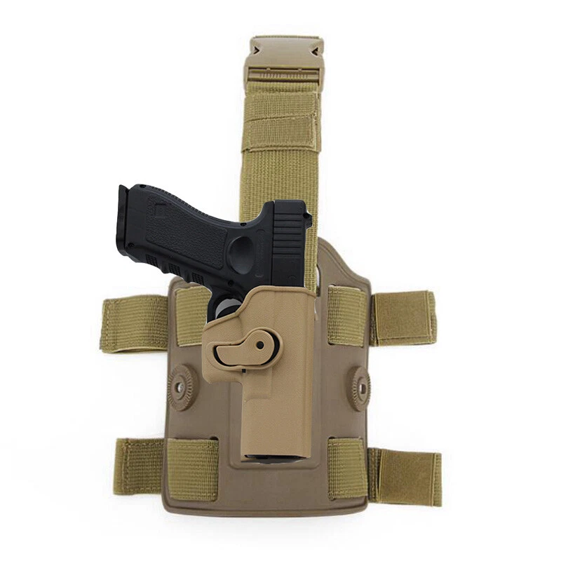Plataforma táctica para pistola de pierna para Glock 17 Beretta M9 1911 estuche para pistola de muslo Foto 4 de 4
