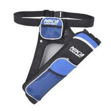 Archery Arrow Quiver Holder, 3-Tubes Hip Quiver Arrow Bag with Adjustable Blue