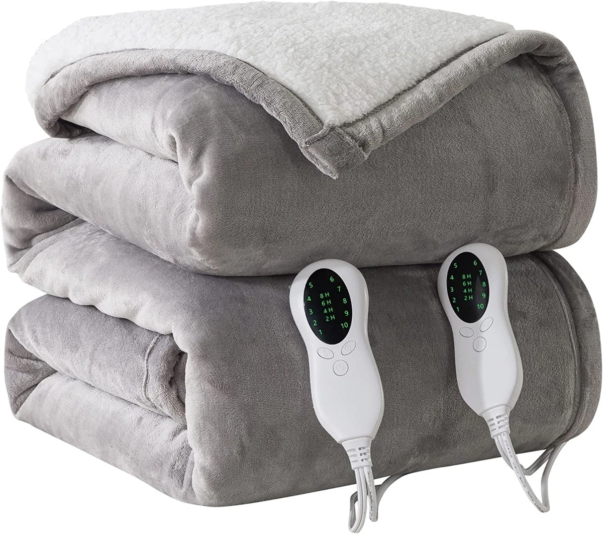 Instant Warmth Stitchless Electric Blanket 84″X90″ Queen Dual Control