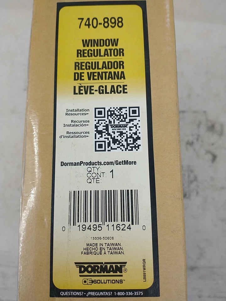 Regulador ventana trasera izquierda Dorman 740-898 solo para Volkswagen 1993-1999 Select Foto 4 de 4