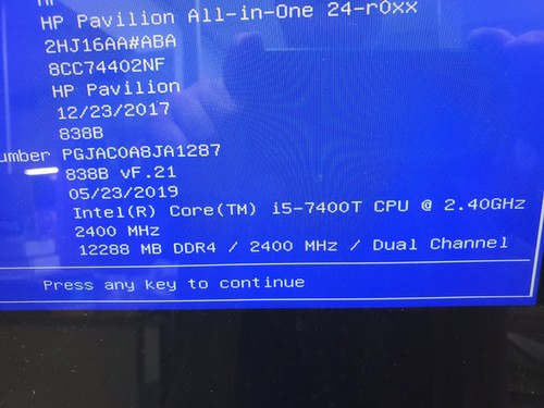 Pavilion 24-R014 AIO Computer 12 Gb Ram Win 11 Touchscreen i5-7400T 2TB - Picture 8 of 12