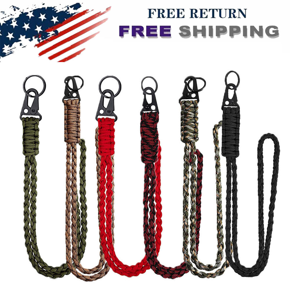 2 Portachiavi Da Collo In Paracord 550 – Cordino Intrecciato Resistente – Unisex Outdoor
