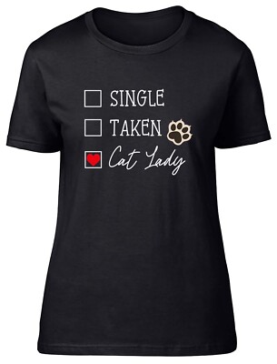 Damen-T-Shirt Valentinstag lustig einzeln genommen Katze Dame Damenshirt Geschenk