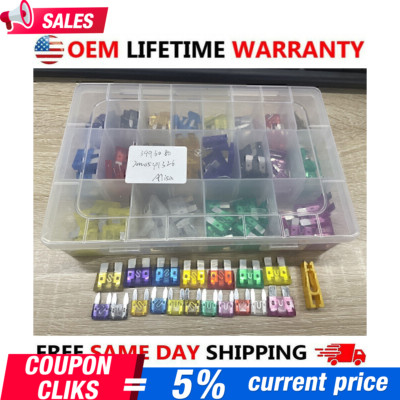 220x Car Fuses Assortment Kit ATM APM Blade Fuses Automotive Standard & Mini*