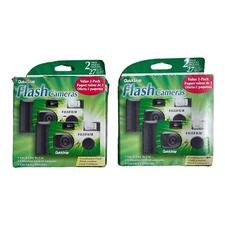 Two 2 Pack Fuji Film Quick Snap Disposable Flash Cameras Brand New Sealed
