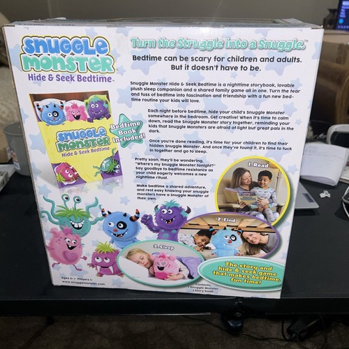 Snuggle Monster - Hide and Seek Bedtime Plush Toy and Book Pink Inc. New - Picture 4 of 5