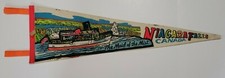 Vintage 1970s Niagara Falls Canada Maid of the Mist 2 layer Felt Flag Pennant