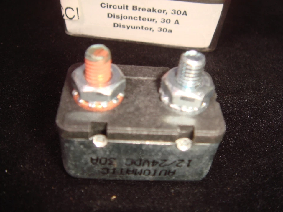 Disyuntor Harley 30 Amp FLH FXST 1977 Up Electra Auto Hecho en EE. UU. MC-CBR2 H1 Foto 2 de 4