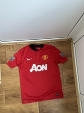 Manchester United 2013-14 Home Soccer Jersey Nike Men’s L Large Sir Alex