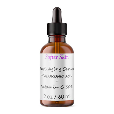 Pure Vitamin C Hyaluronic Acid Serum 30% for Face BEST Anti Aging 60 ml