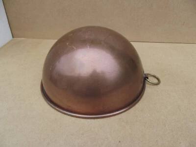 ancien Cul de poule en cuivre cuisine chocolat patisserie diametre : 27,5 cm - Photo 1/4