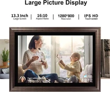 AEEZO 13.3 inch Digital Picture Frame WiFi Smart Touch Screen 8GB Photo Frame