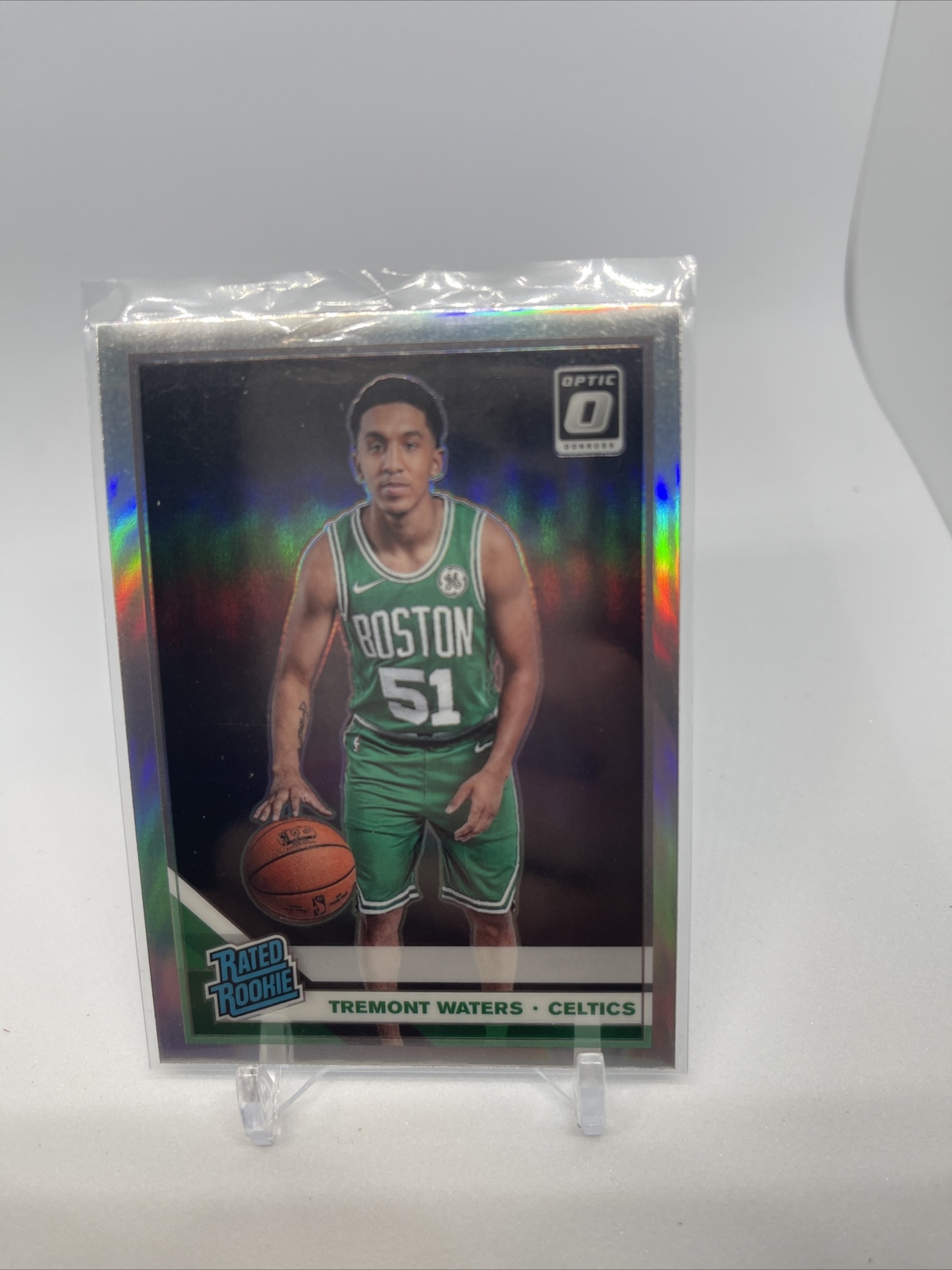 2019-20 Panini Optic Silver Holo Prizm #185 TREMONT WATERS LSU Boston Celtics RC