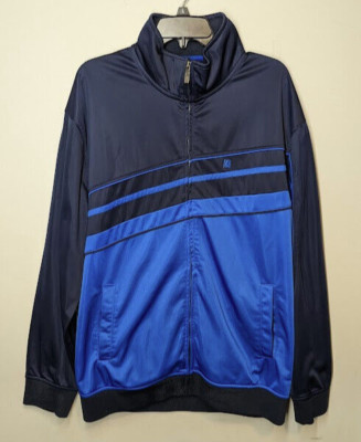 Ecko Untld Navy Blue/Royal Blue Track Jacket Size L