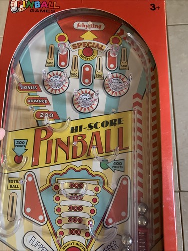 Classic Pinball Game Toy Schylling Classic Handheld Pin Ball Tin New - Picture 4 of 4