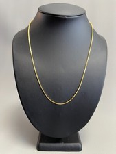 SHARP  STAMPED 18K GOLD FILLED 1.6mm BOX CHAIN 20" LONG FITS PENDANT NECKLACE