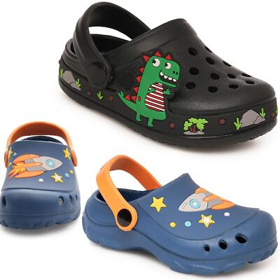 A2Z 4 Kinder Garten Clogs süße Cartoon Pantoletten rutschfest Pool Strand Pantoletten Sandale