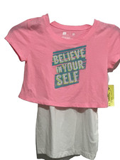 Xersion Pink Cotton Candy Size 7/8 Kids Blouse Believe In Your Self