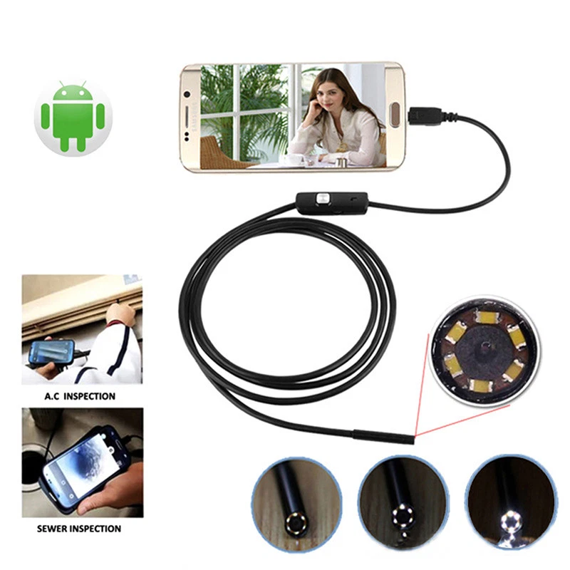 PC Android Endoscope / Inspection Camera - microUSB, IP67 - 1m