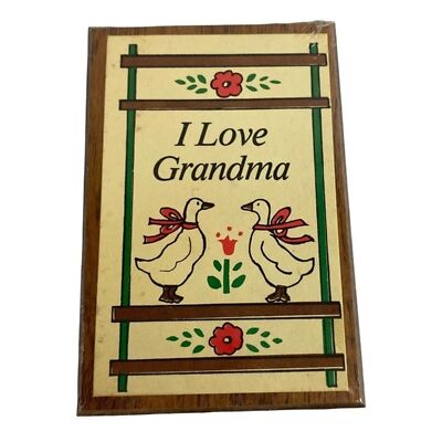 Wood Sign I Love Grandma Home Decoration