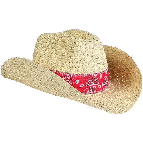 ADULT RED BANDANA BANDANNA COWBOY HAT 