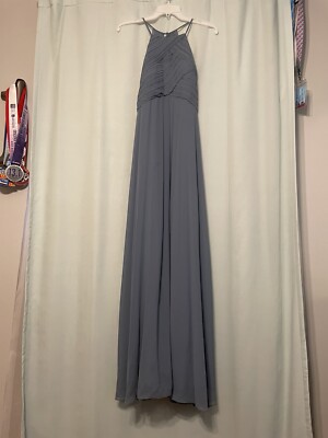 Bill Levkoff Bridesmaid Dress Style 82955 - Size 6 - Slate Gray | eBay