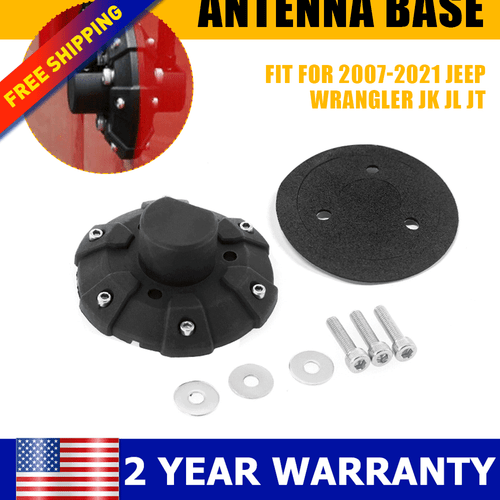 For 2007-2021 Jeep wrangler JK/JL/JT Antenna Base Black Mount Car Auto Parts New - Bild 1 von 12