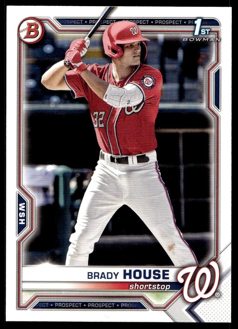 2021 Bowman Draft Brady House G48 Washington Nationals #BD-186