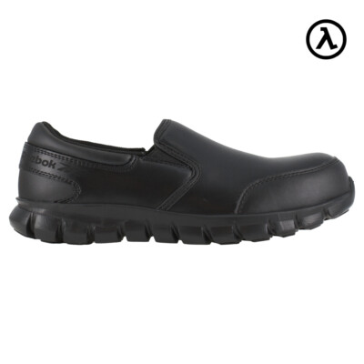 REEBOK SUBLITE CUSHION WORK MEN'S ATHLETIC SLIP ON BLACK BOOTS RB4036 - ALL SIZE