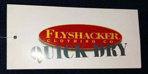 Flyshacker Shirt XL Blue Fishermen Fly Fishing Mens Quick Dry Pique Knit Tee NWT - Picture 3 of 6
