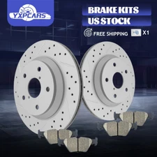 Rear Drilled Disc Rotors And Ceramic Pads For 2019 - 2023 2024 Subaru Forester