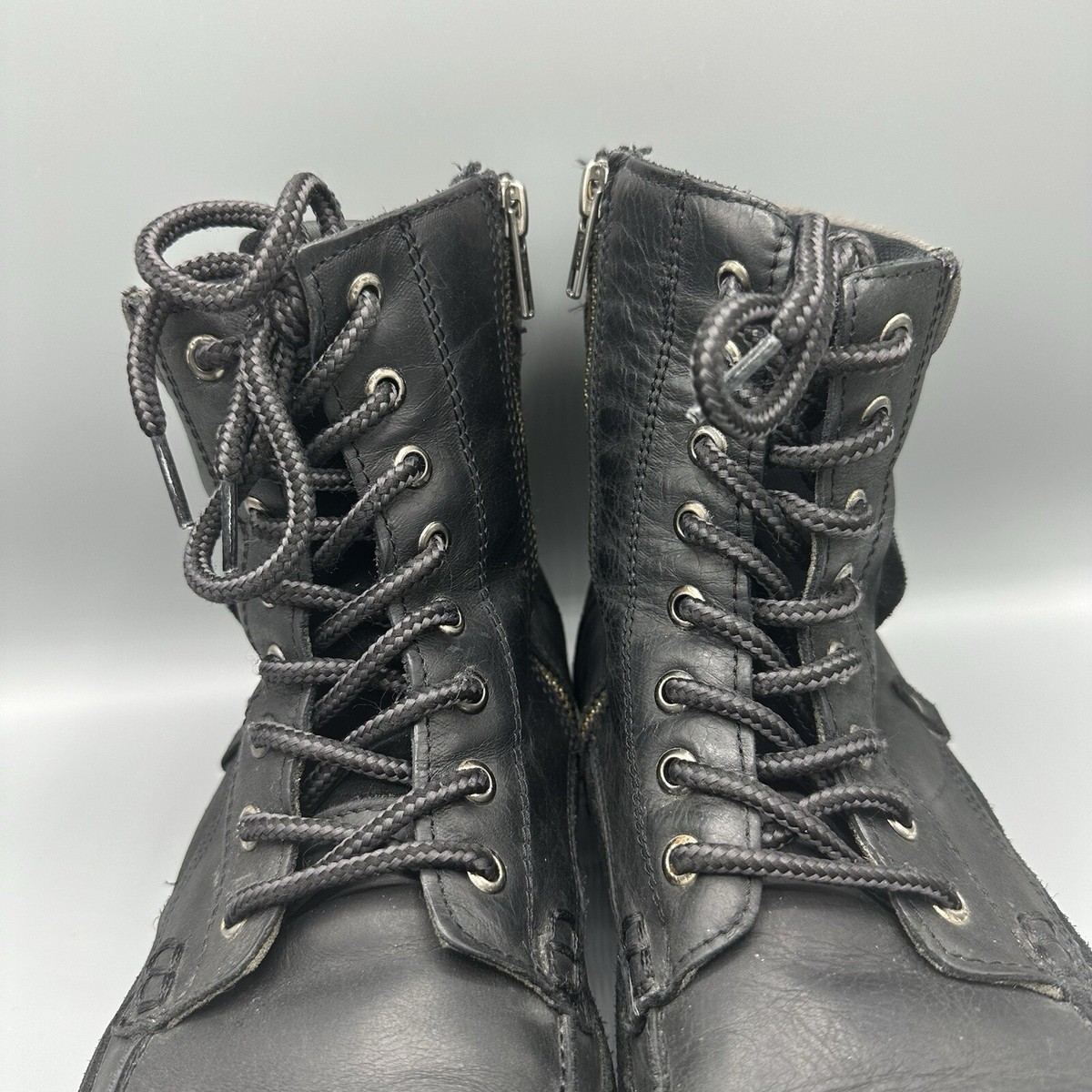 GBX Black Leather Boots Men’s Size 10 Hiking Work Casual GBX Black Leather Boots/Shoes Mens 9 M Womens 10.5 side  main image 4
