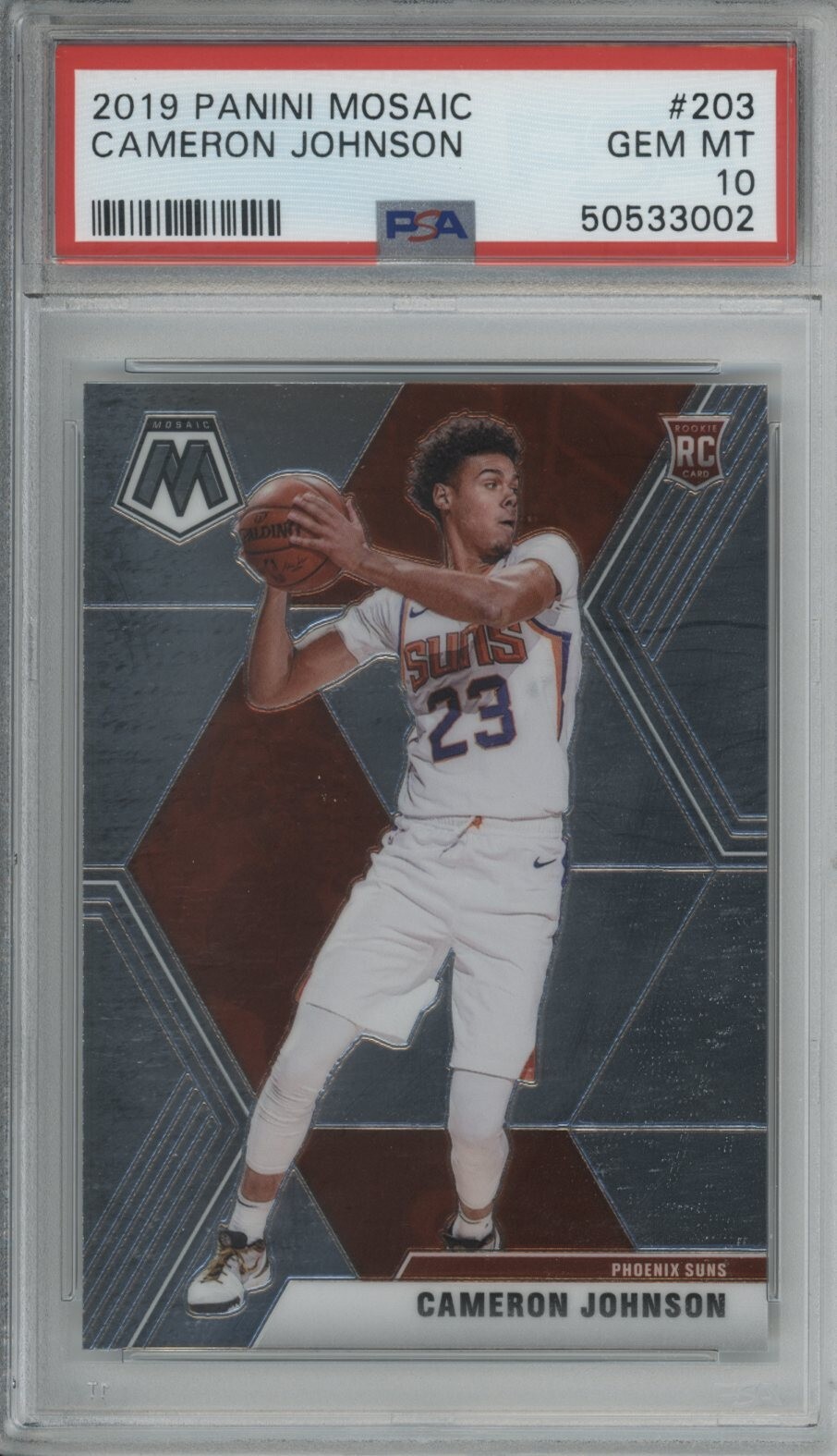 2019 PANINI MOSAIC #203 CAMERON JOHNSON PSA 10 GEM MINT RC ROOKIE SUNS
