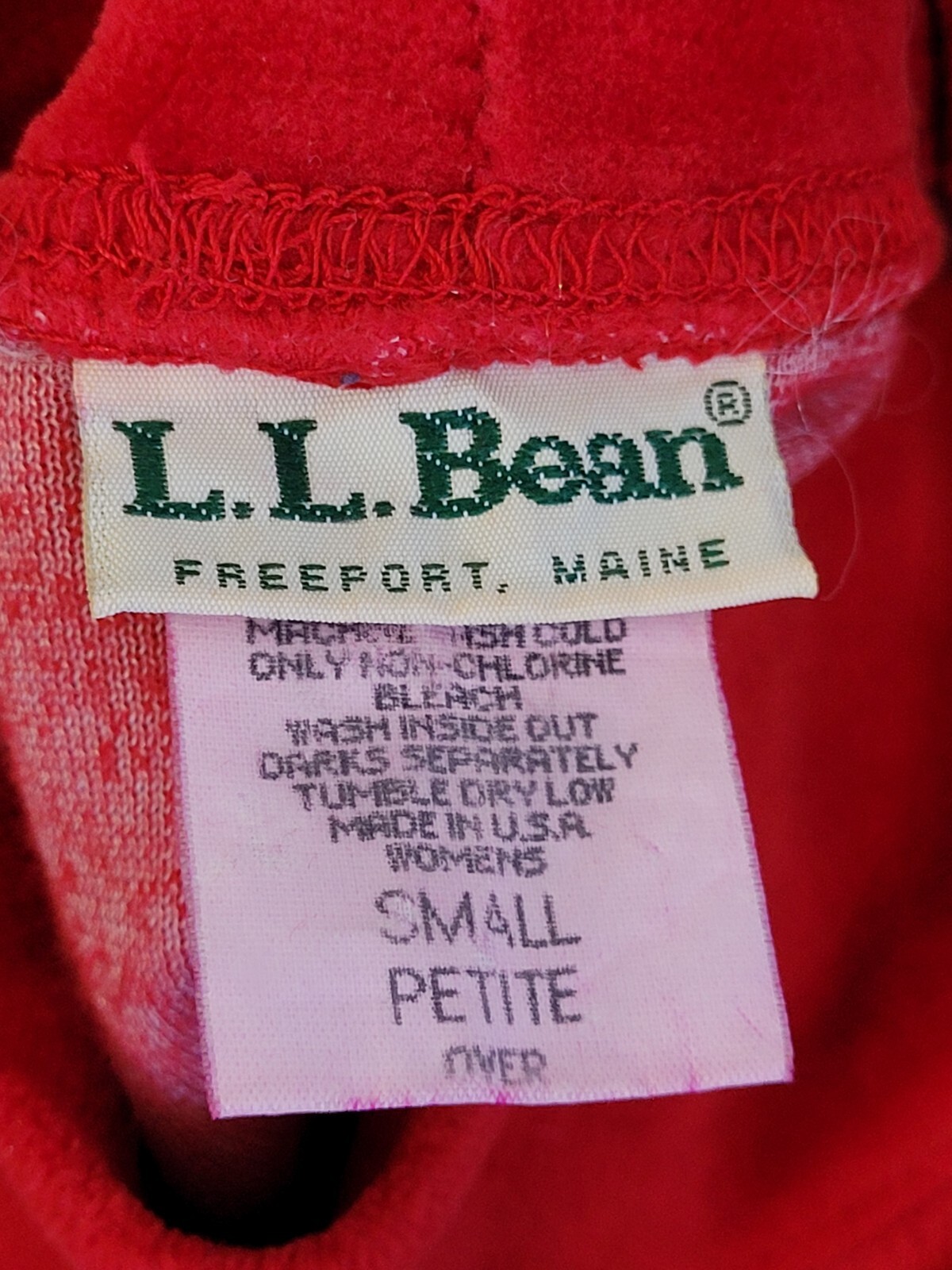L.L.Bean Vintage Ladies Red Velour Midi A Line Dress … Gem