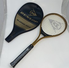 Dunlop John McEnroe Gold Mid Size Tennis Racket w/ case Harvey  s Bristol Cream