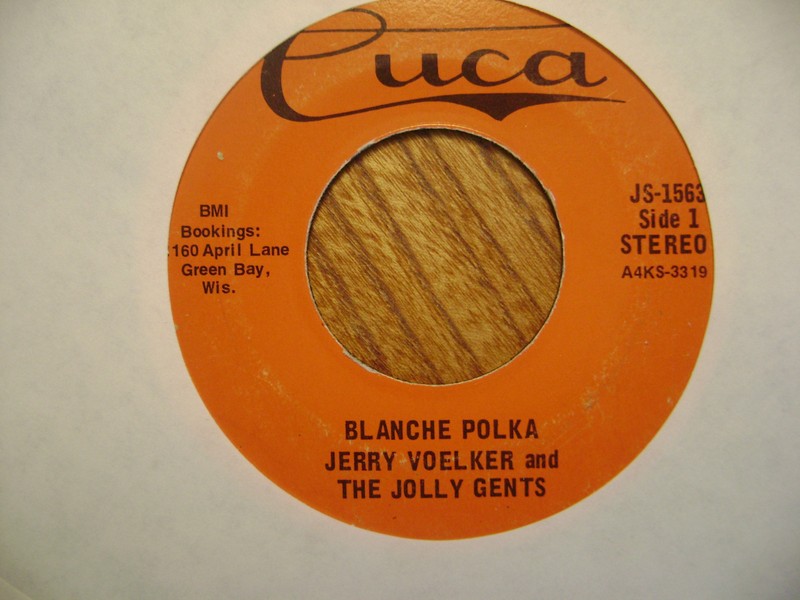 CUCA 45 RECORD/ JERRY VOELKER/ I WAS ALWAYS SOBER/BLANCHE POLKA/ JS-1563 STEREO 