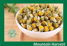 100 ORGANIC CHAMOMILE FLOWERS WHOLE MATRICARIA CHAMOMILLA 1 2 4 6 8 12 oz