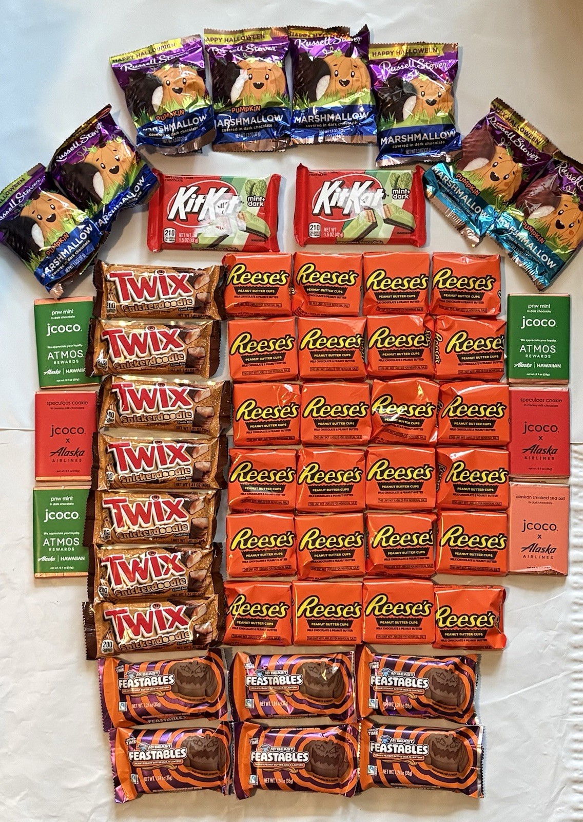 (53 Pcs) Variety Chocolate Candy Bundle, Twix, KitKat, Reese’s & Mr Beast & More