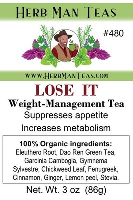 LOSE IT TEA #480 - Weight Loss tea to reduce appetite, increase fat metabolism