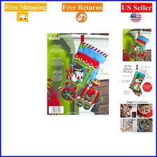 Candy Express Christmas Felt Stocking Kit 18-Inch Snowman Candy Train Craft