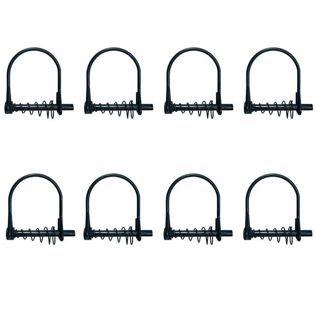 8 Pack Silent Shaft Locking Pins with Spring for 8 PACK, Black