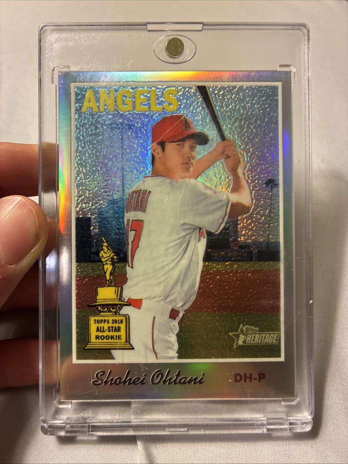 2019 Topps Heritage-Shohei Ohtani Chrome Refractor /570🔥WORLD SERIES CHAMP🔥