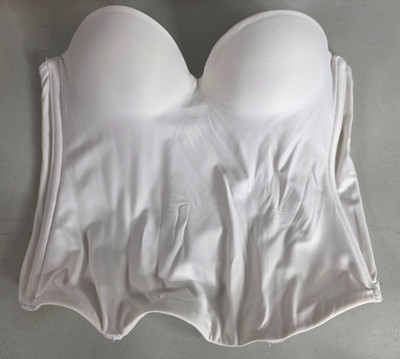 Ambrielle Bustier Corset   34B   Strapless   White   Padded Cups   Hook Closure