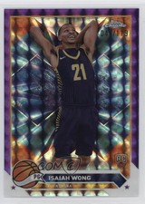 2023-24 Topps Chrome Purple Geometric Refractor 45/119 Isaiah Wong #80 16zo