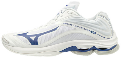 Mizuno Men's Wave Lightning Z6 Mid Volleyball Shoe White/Navy - 430281.0051, Whi